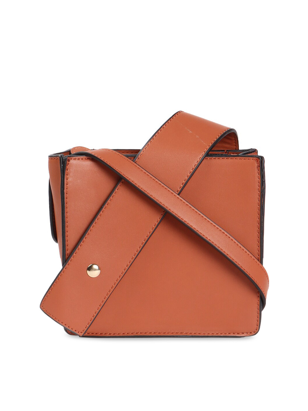 

FOREVER 21 Brown Solid Crossbody Bag