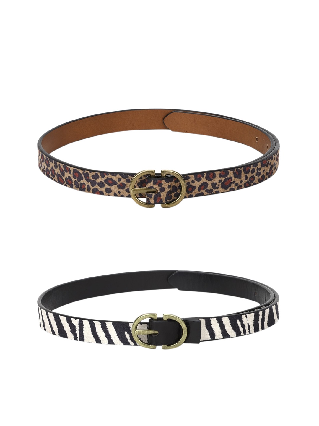 

AMERICAN EAGLE OUTFITTERS Women Brown & White Printed Belt