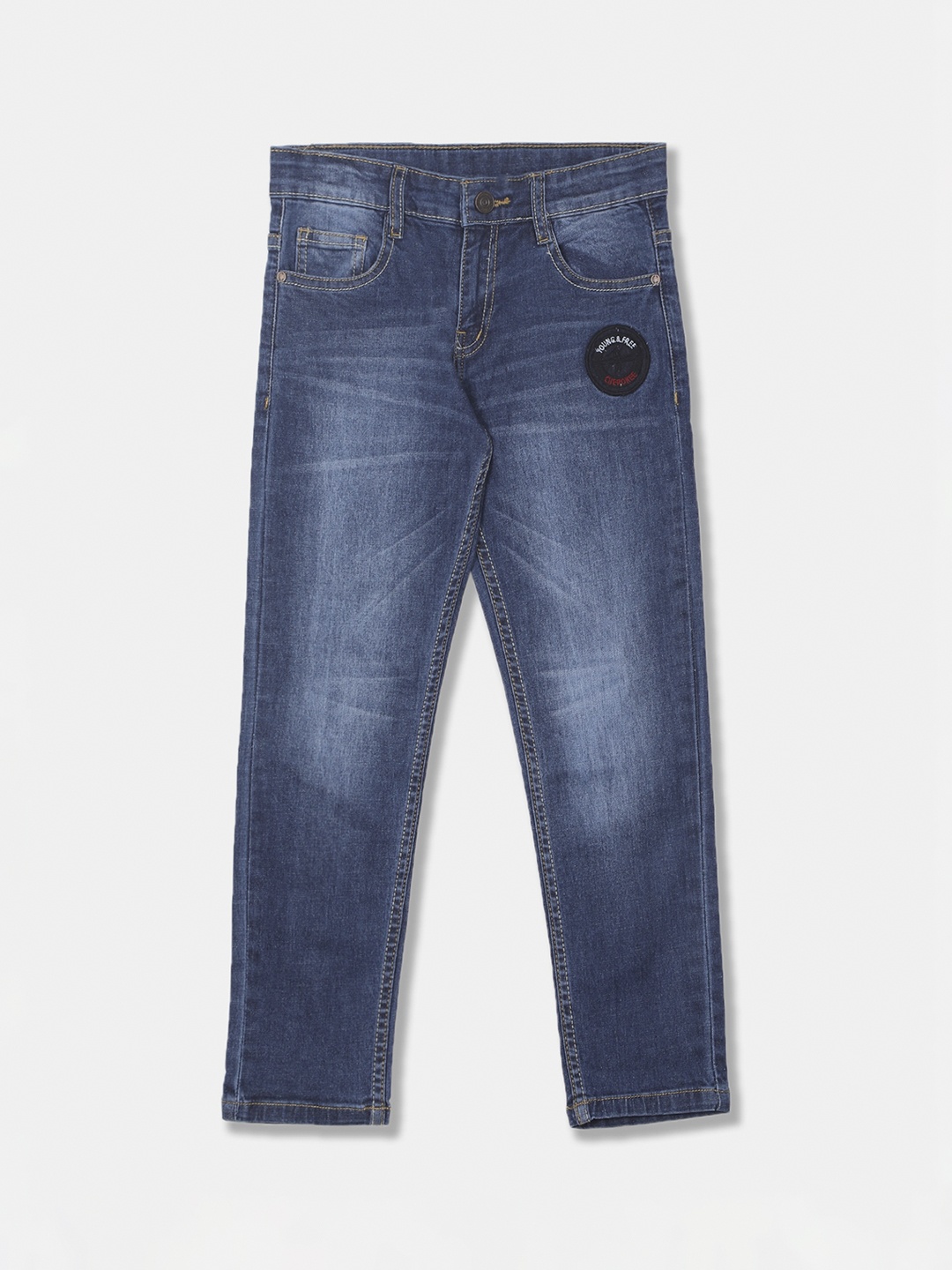 Cherokee Boys Blue Regular Fit Mid-Rise Clean Look Jeans