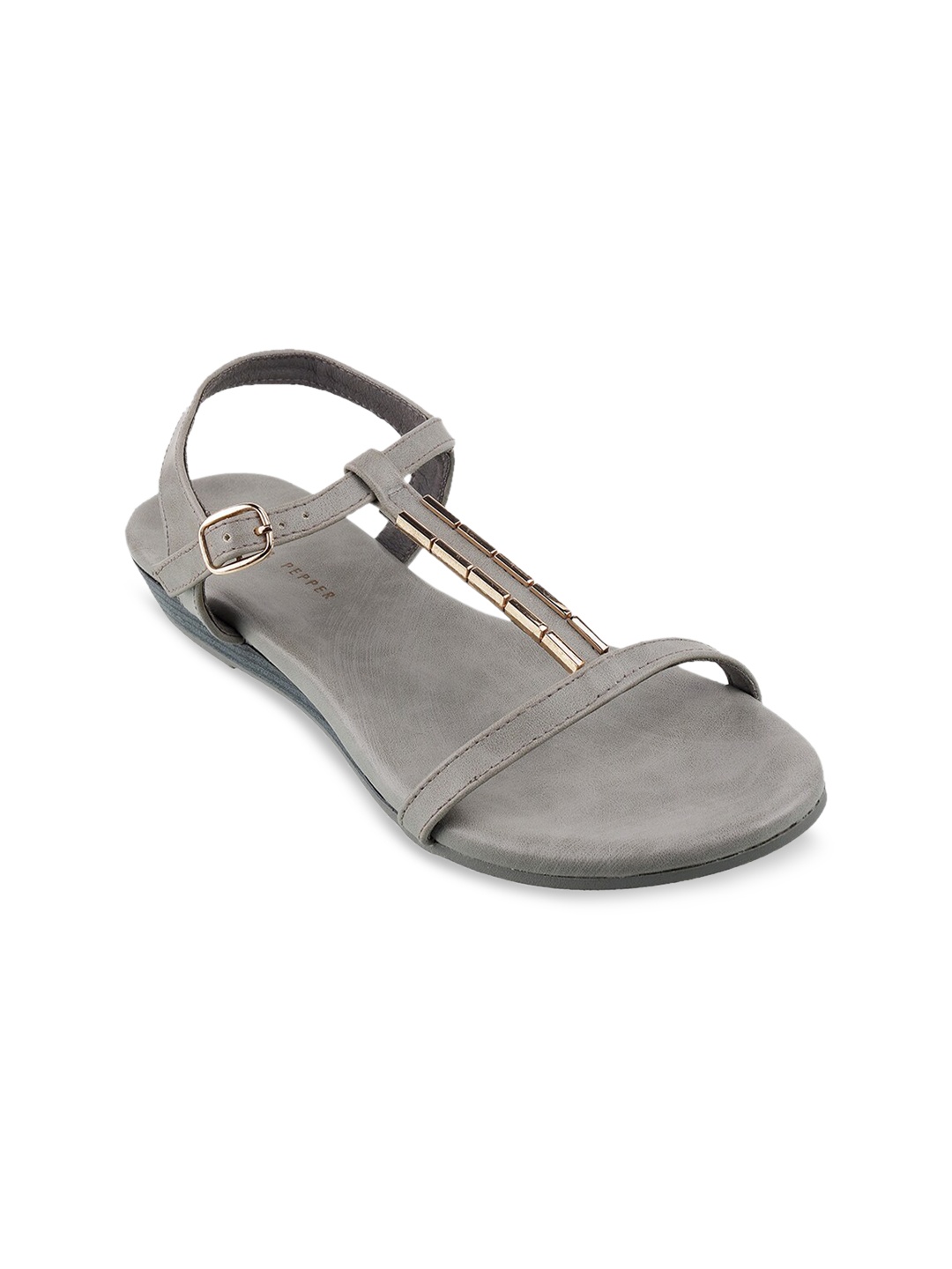 

LEMON & PEPPER Women Grey Solid Wedge Heels