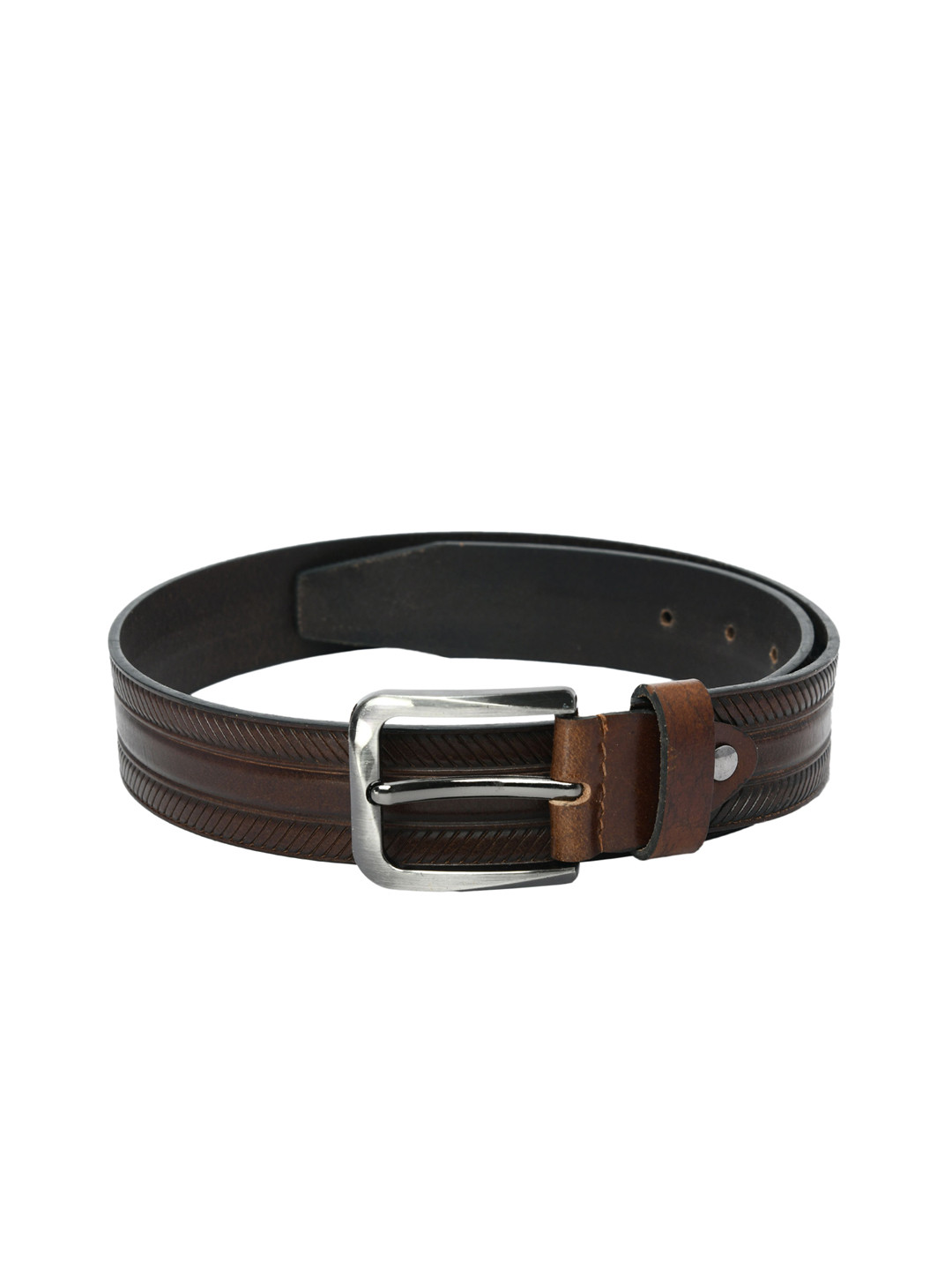 

Kastner Men Brown Textured Leather Belt