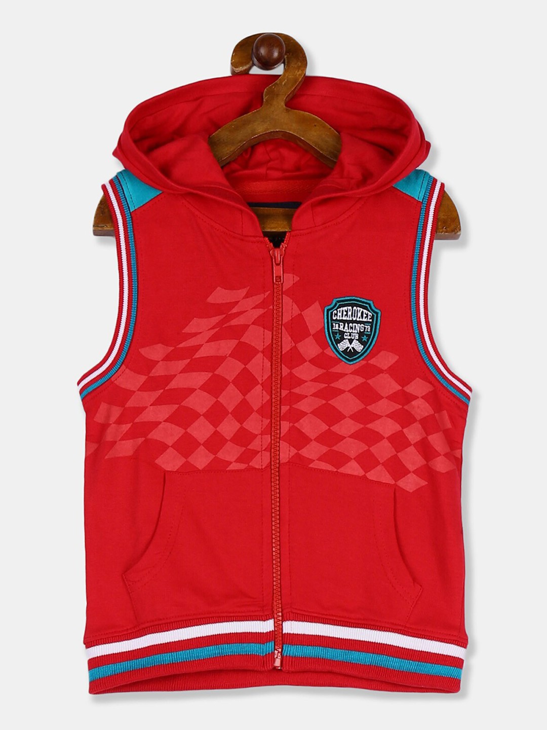 

Cherokee Boys Red Printed Tailored Jacket