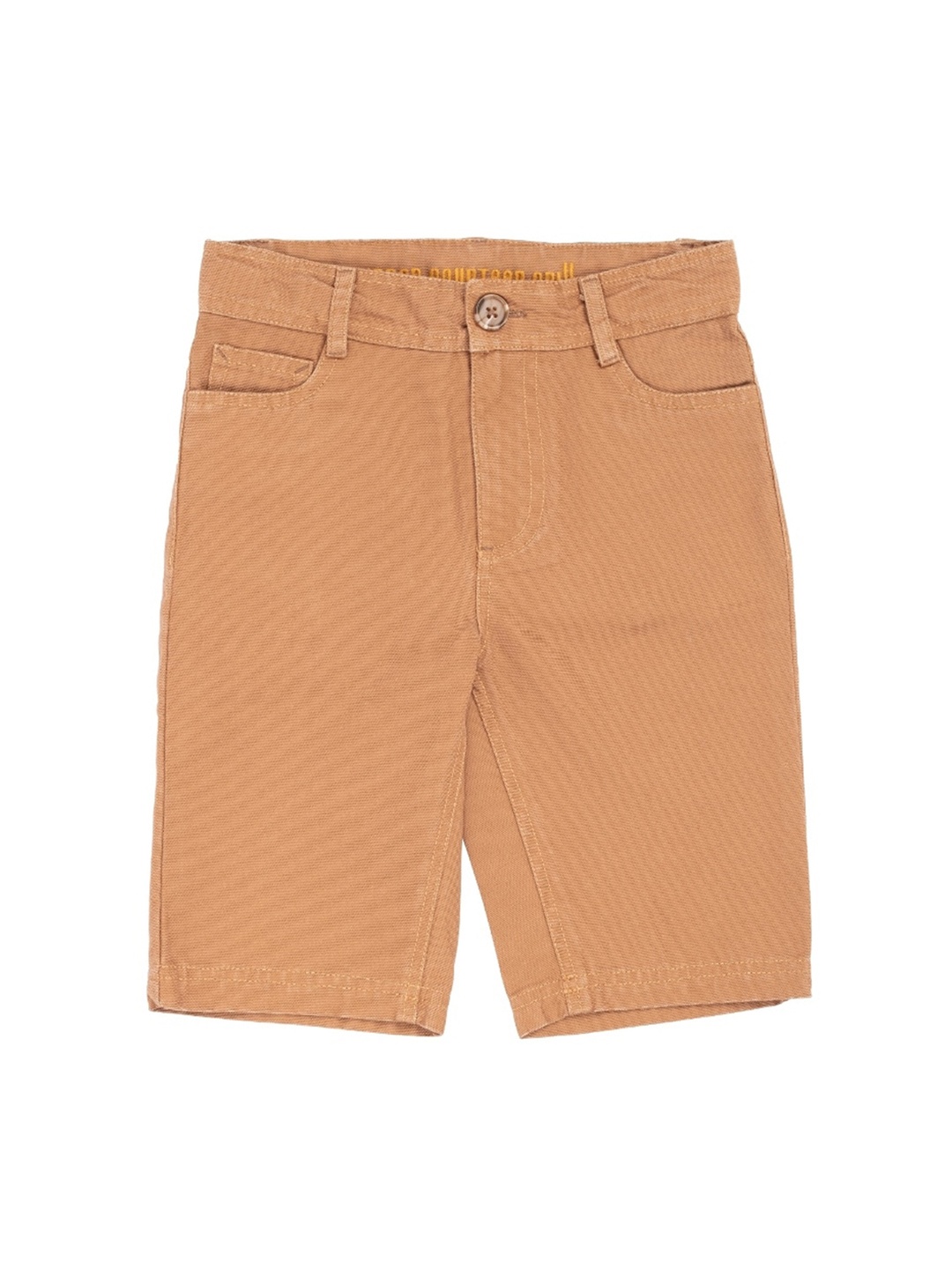 

UNDER FOURTEEN ONLY Boys Brown Solid Regular Fit Regular Shorts