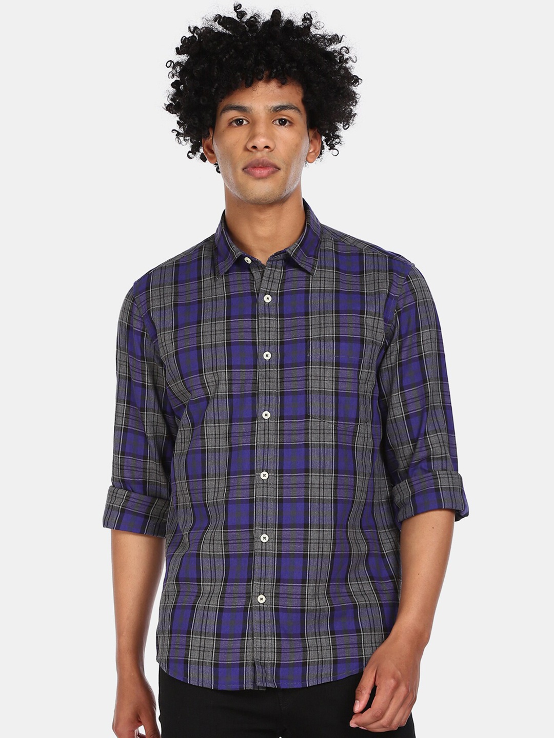 Ruggers Men Multicoloured Regular Fit Checked Casual Shirt, Multi