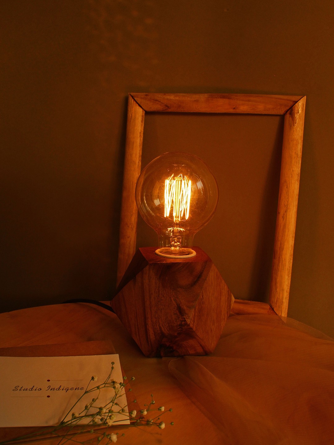 

Studio Indigene Transparent & Brown Textured Contemporary Table Lamp