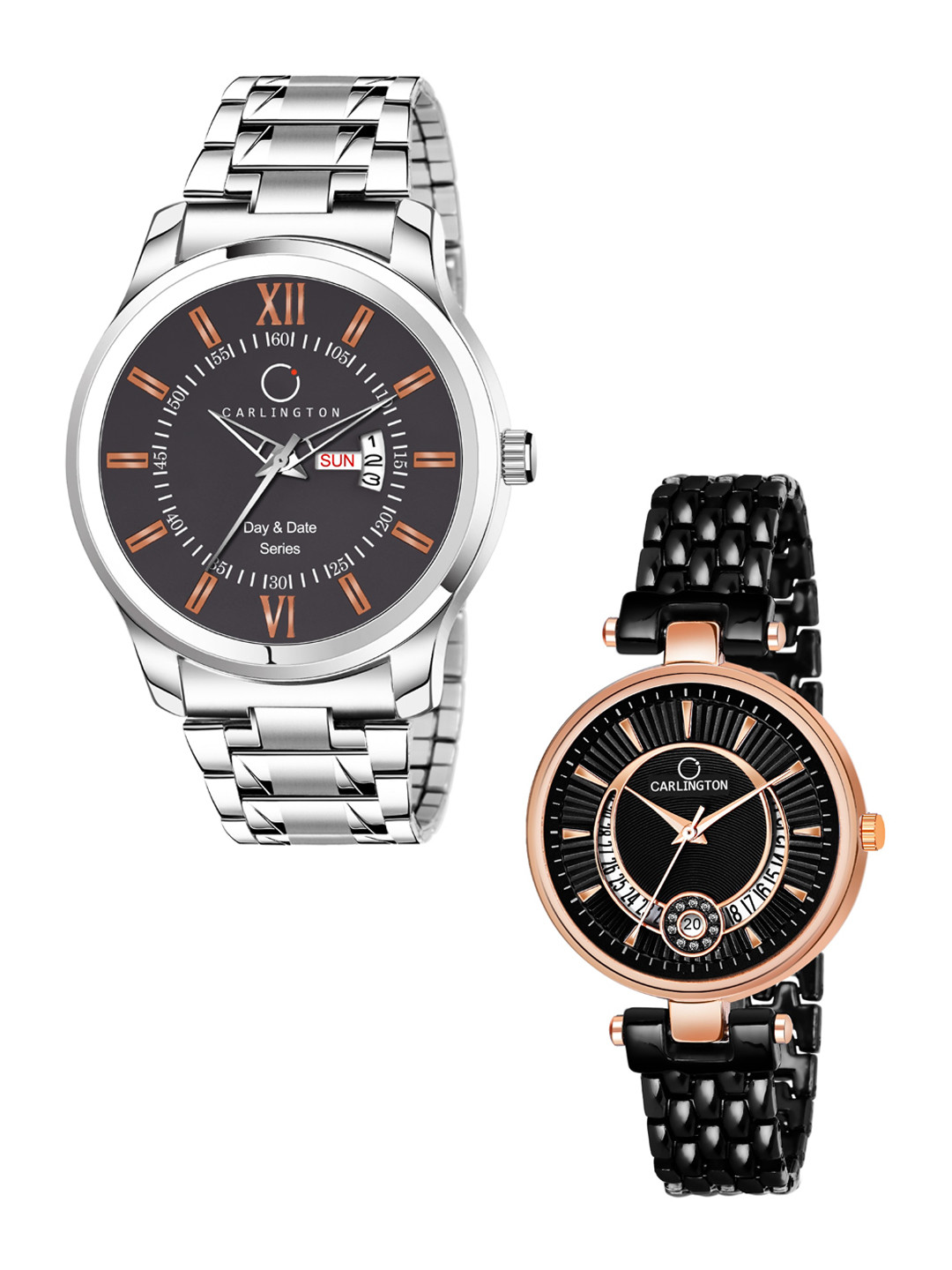 

CARLINGTON Unisex Coffee Brown Analogue Watch