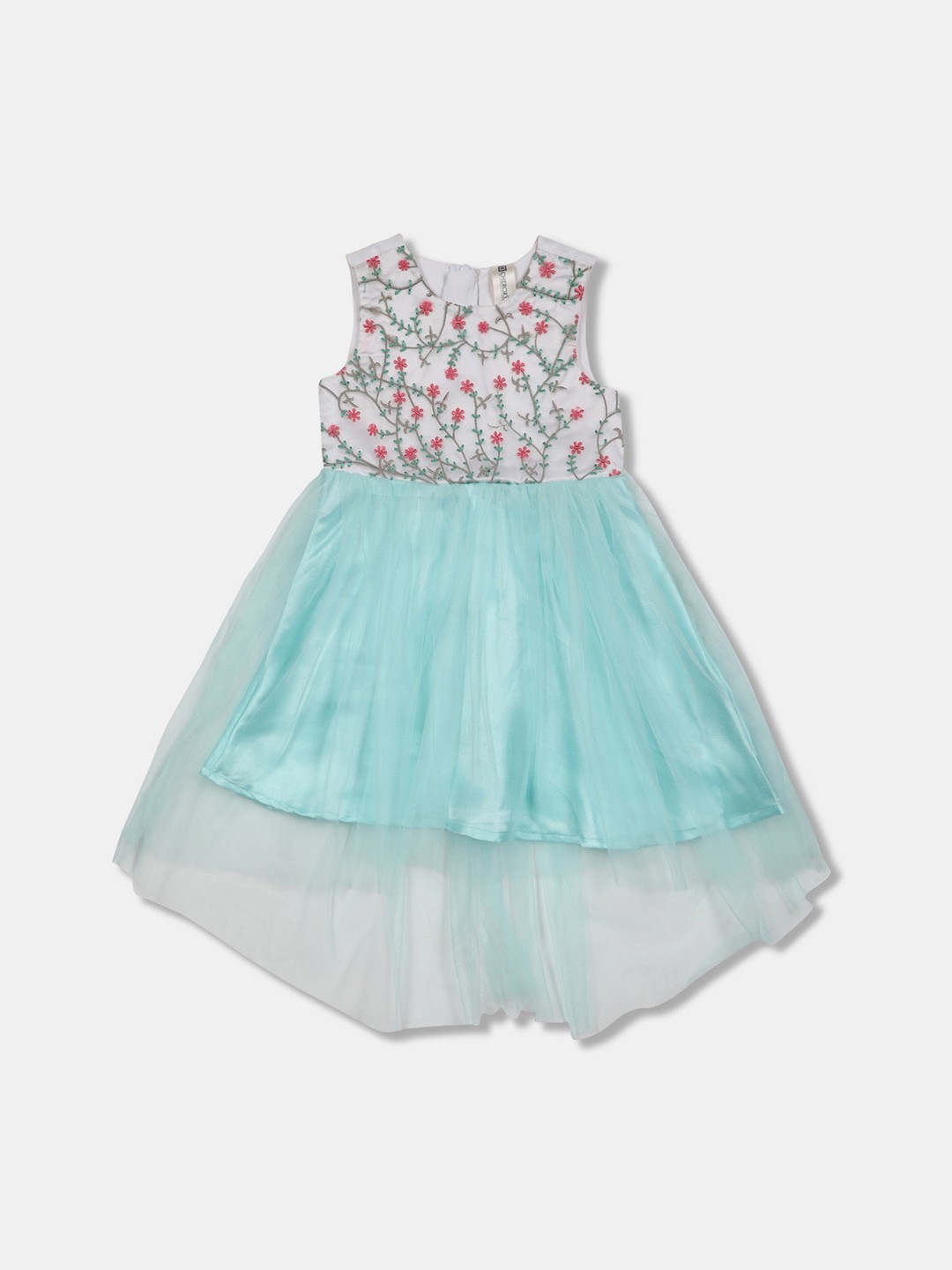 

Cherokee Girls Blue Self Design Fit and Flare Dress