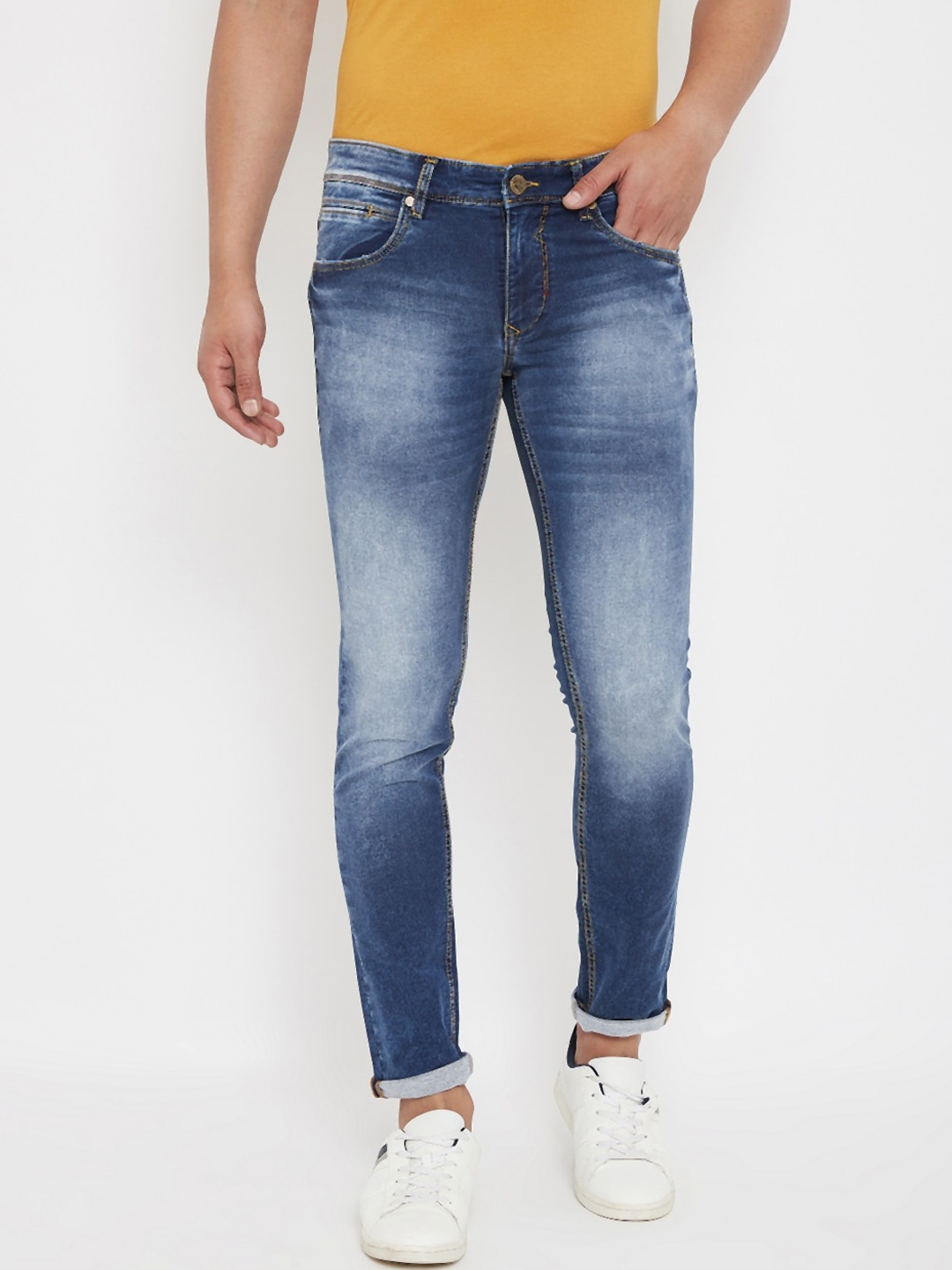 

American Archer Men Blue Skinny Fit Low-Rise Clean Look Jeans