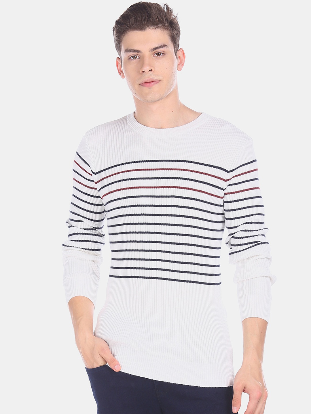 

Ruggers Men White Striped