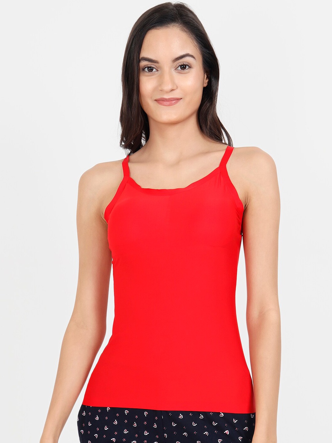 

Lebami Women Red Solid Lightly Padded Camisole
