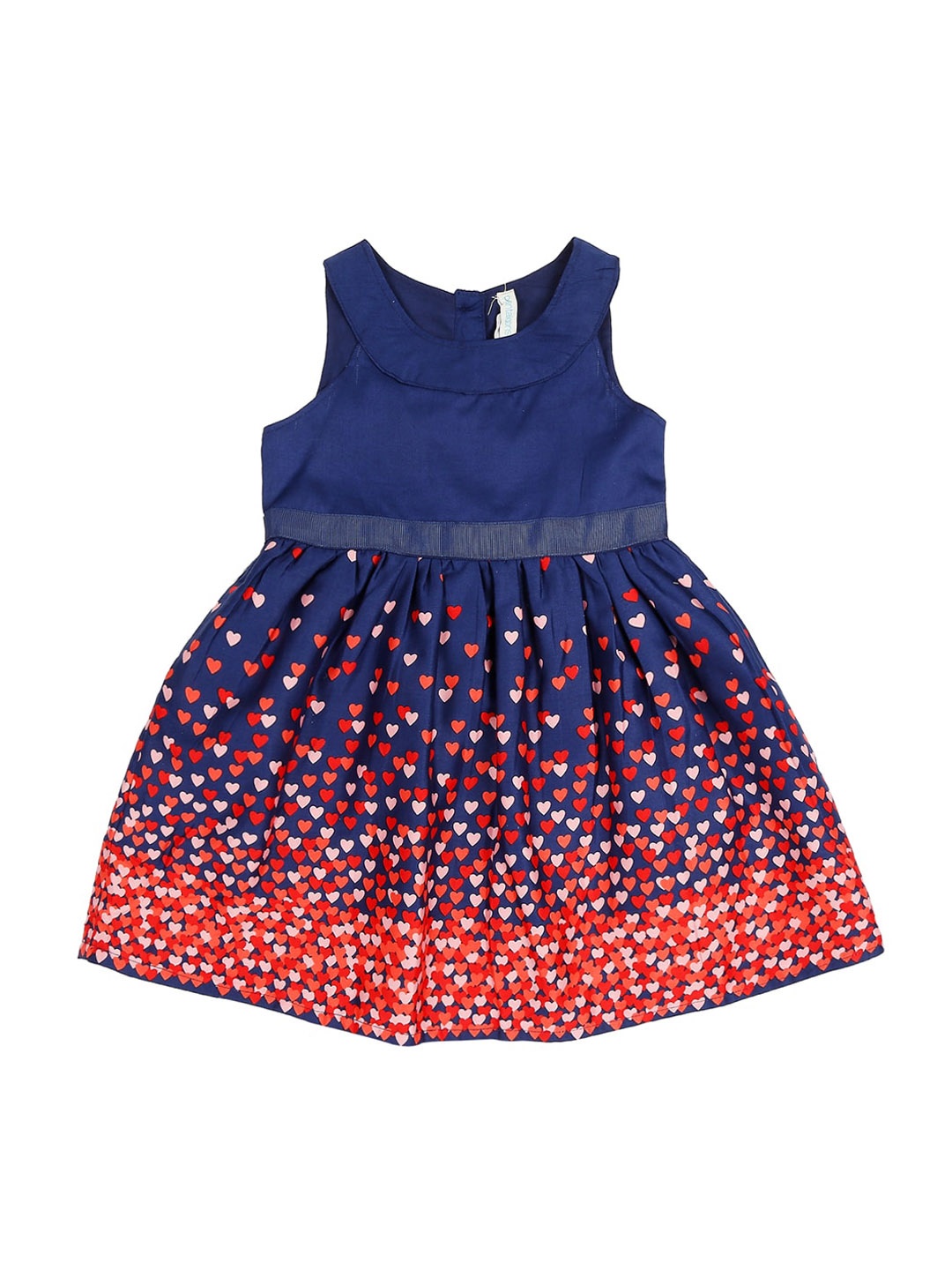 

Pantaloons Baby Girls Navy Blue Printed Fit and Flare Dress