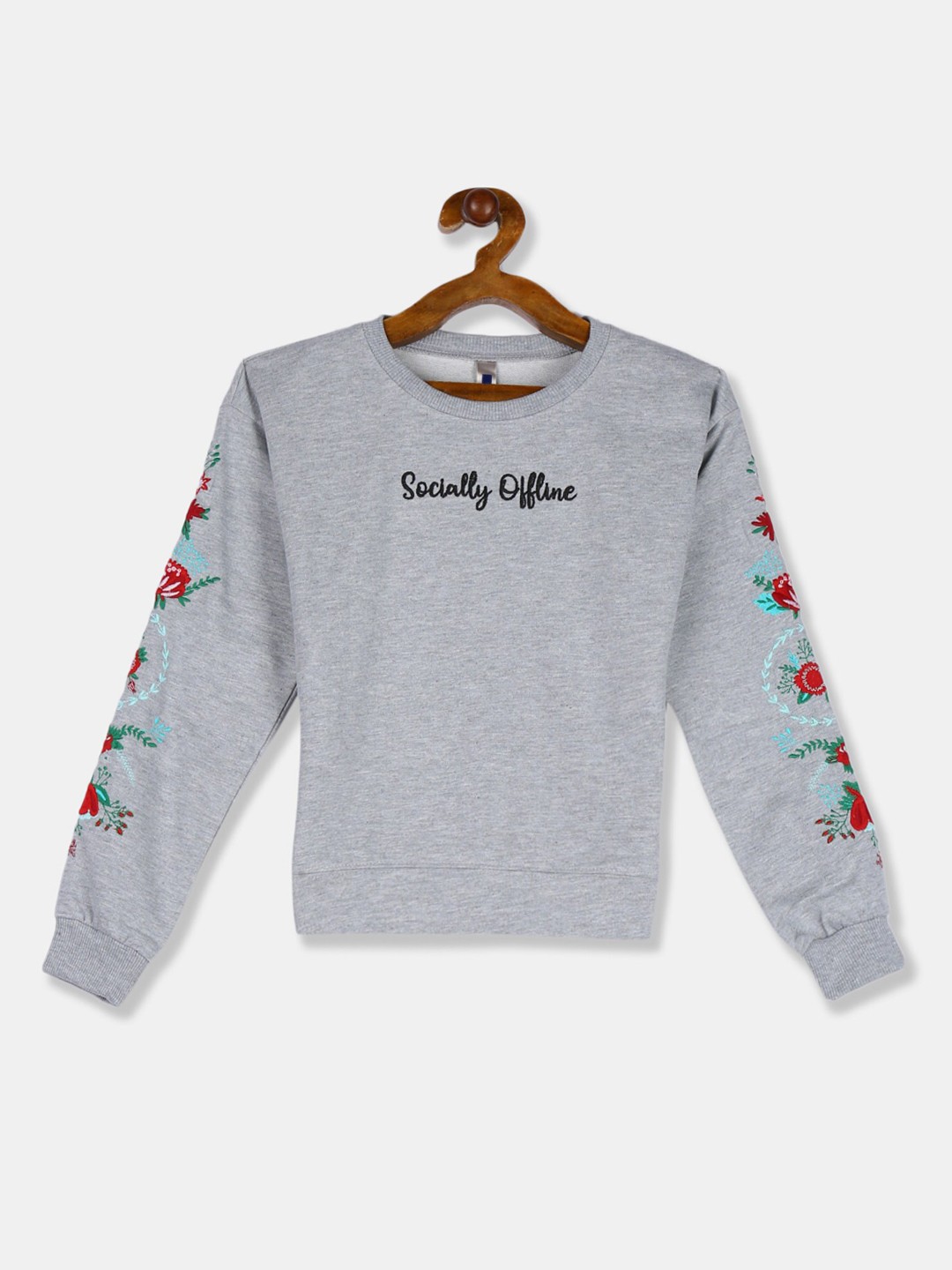

Cherokee Girls Grey Printed Sweatshirt