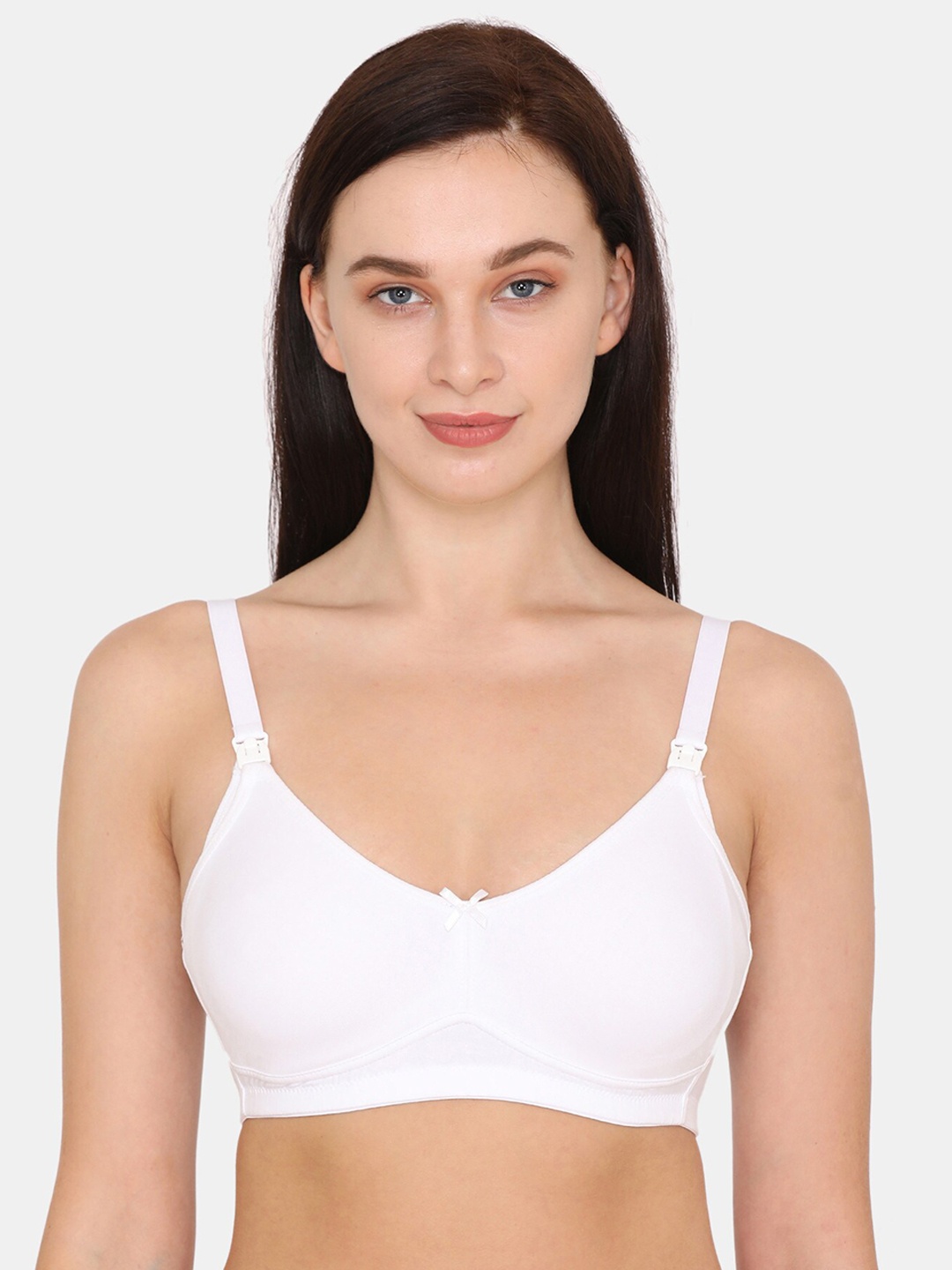 

Zivame White Solid Non-Wired Non Padded Maternity Bra ZI10TRCOREBWHIT