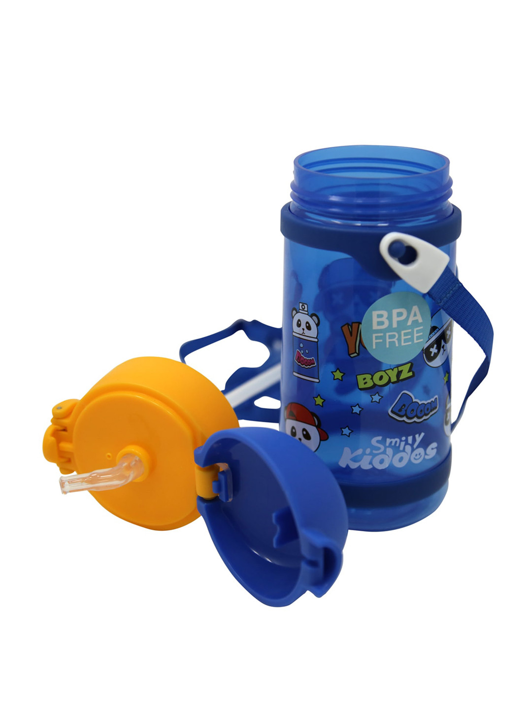 

Smily Kiddos Kids Blue & Orange Hip hop Panda Printed Sipper Water Bottle