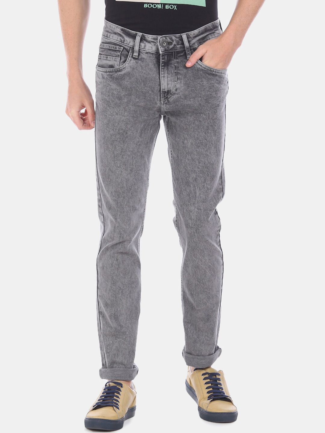 

Cherokee Men Grey Slim Fit Jeans