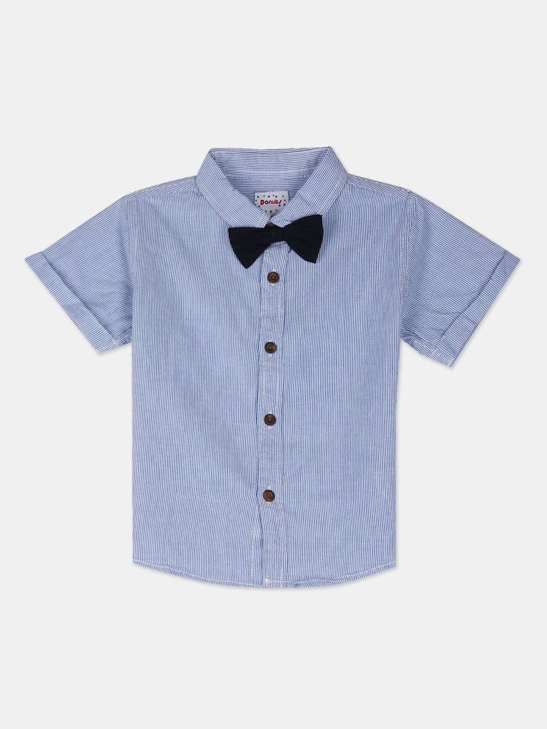 

Donuts Boys Blue Regular Fit Striped Casual Shirt