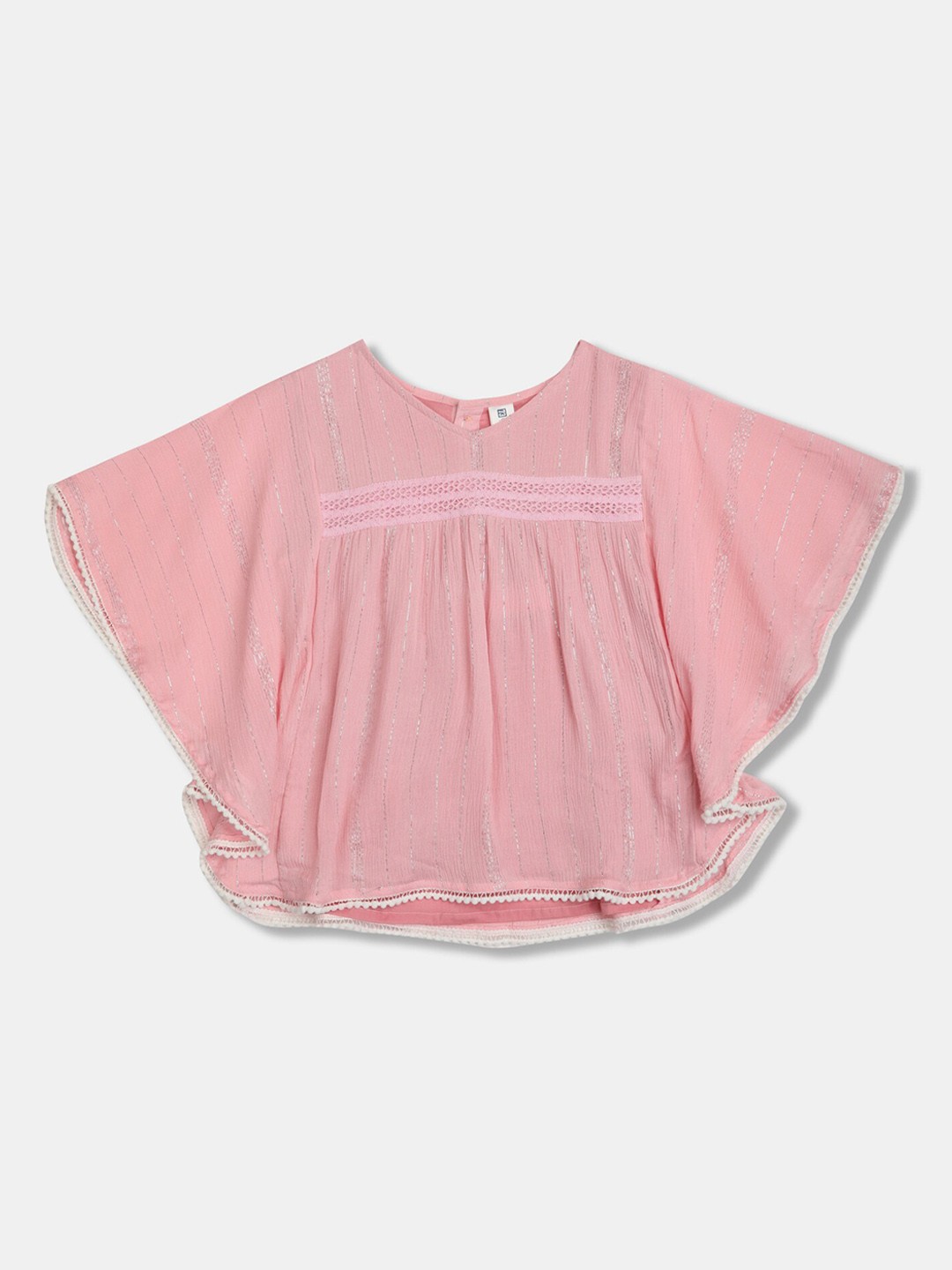 

Cherokee Girls Pink Flutter Sleeves Kaftan Top