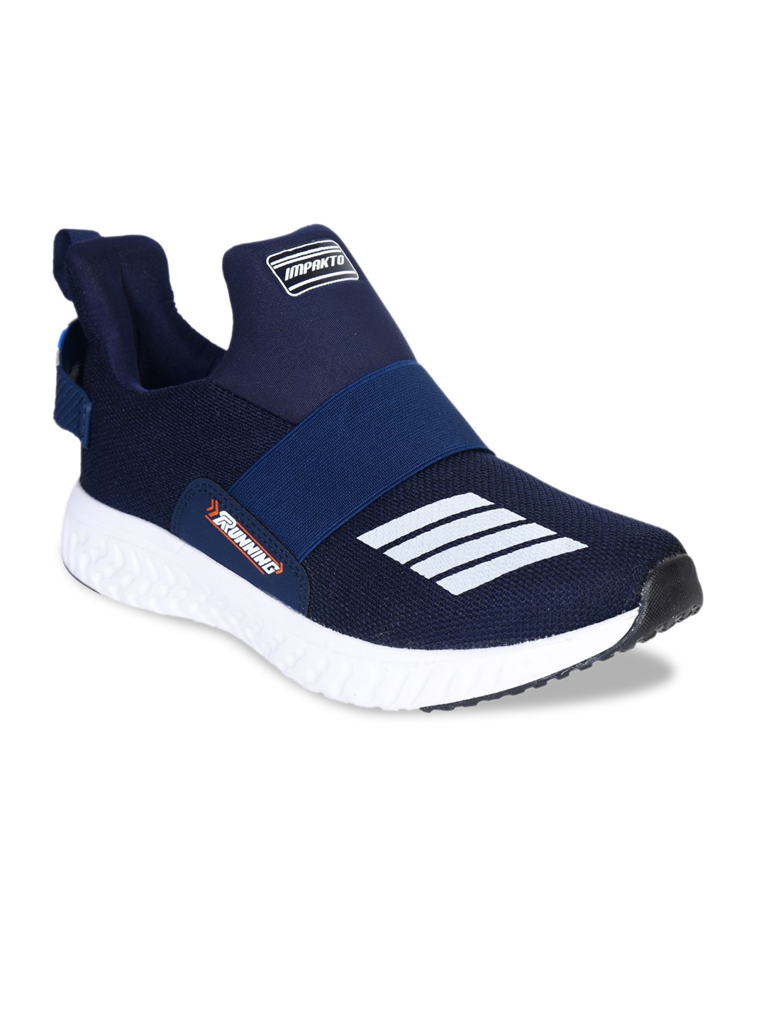 

IMPAKTO Men Navy Blue Mesh Running Shoes