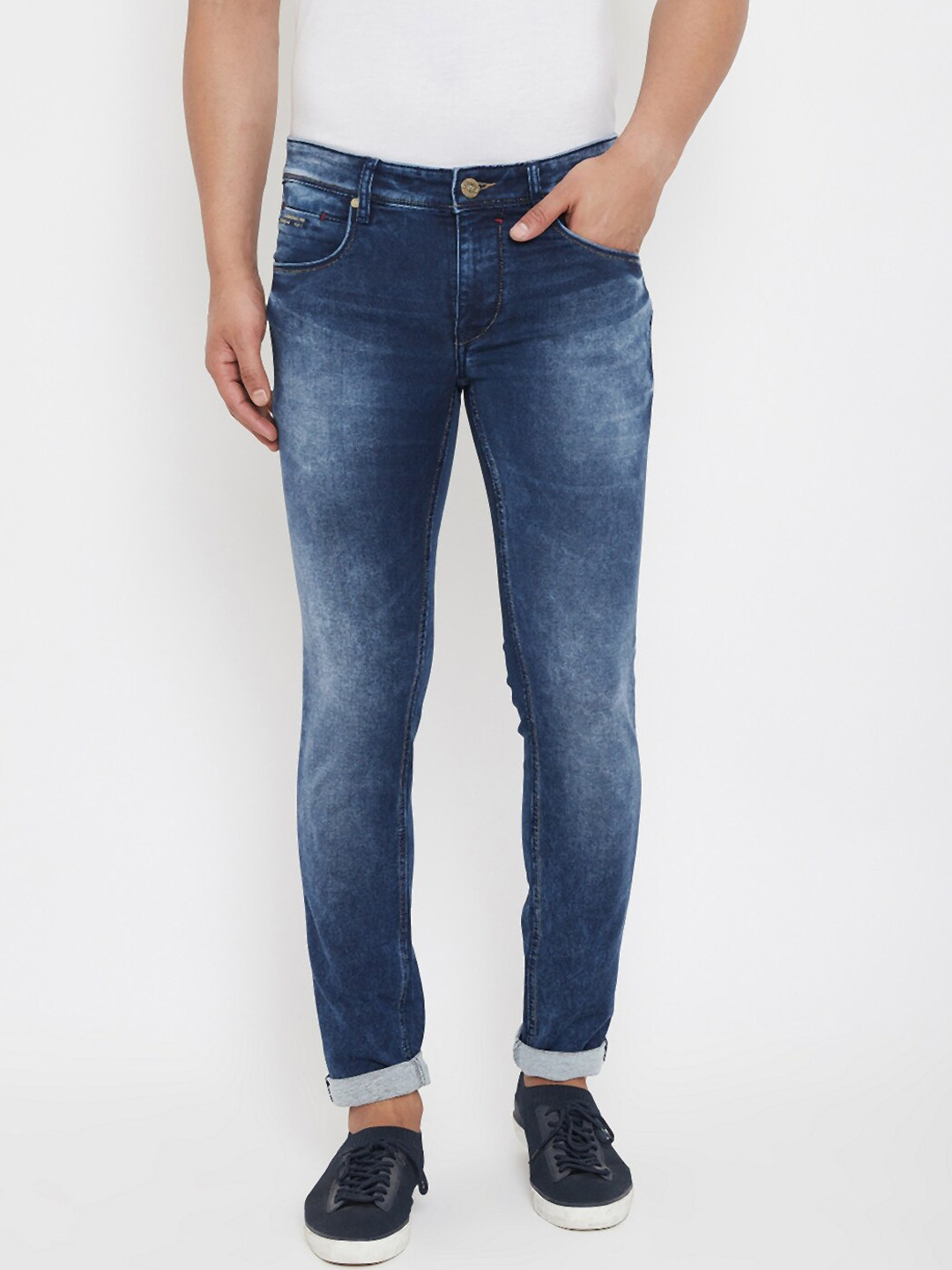 

American Archer Men Blue Skinny Fit Low-Rise Clean Look Jeans