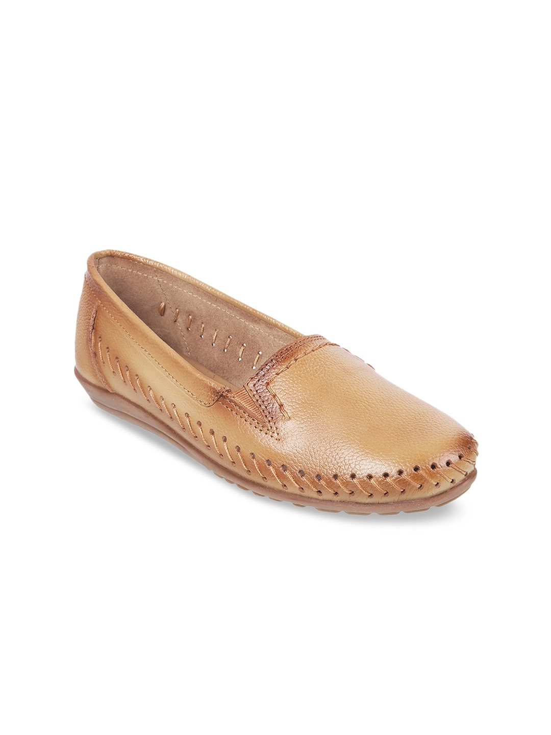 

Mochi Women Beige Solid Ballerinas