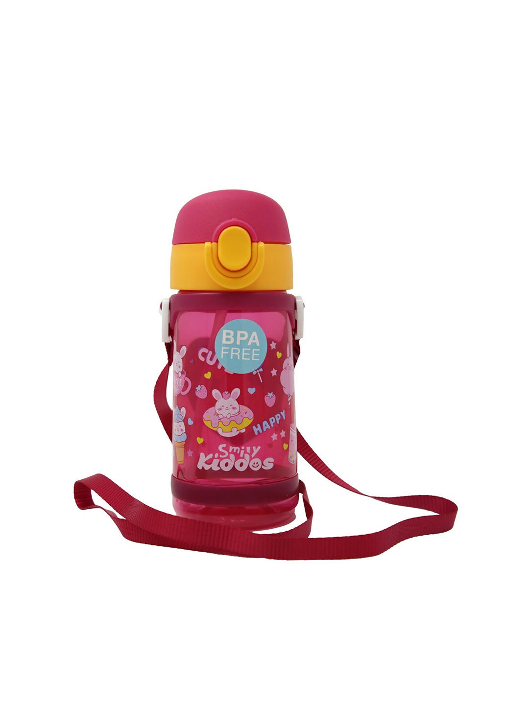 

Smily Kiddos Kids Pink & Yellow Smily Donut Printed Water Bottle