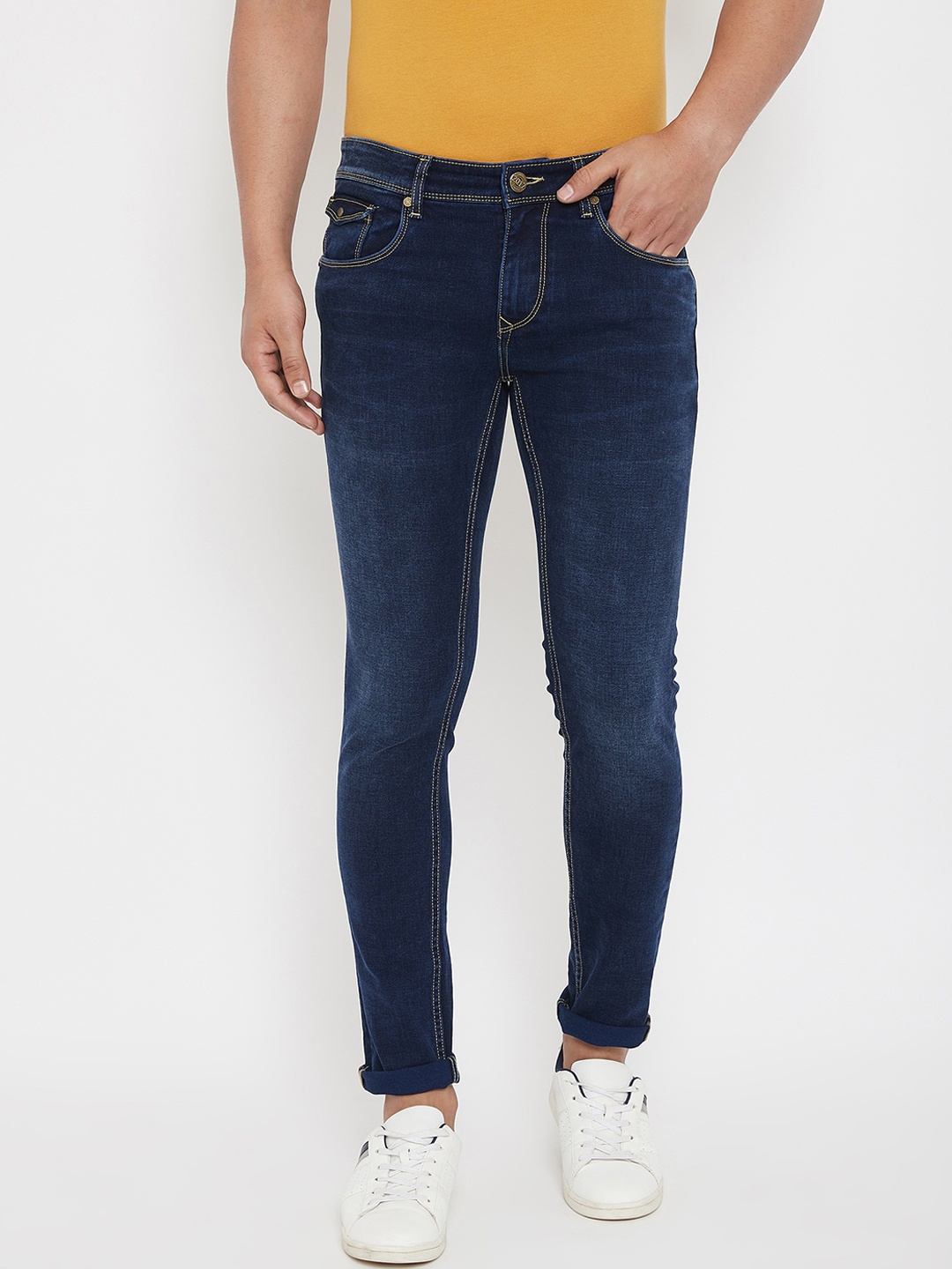 

American Archer Men Blue Skinny Fit Low-Rise Clean Look Jeans