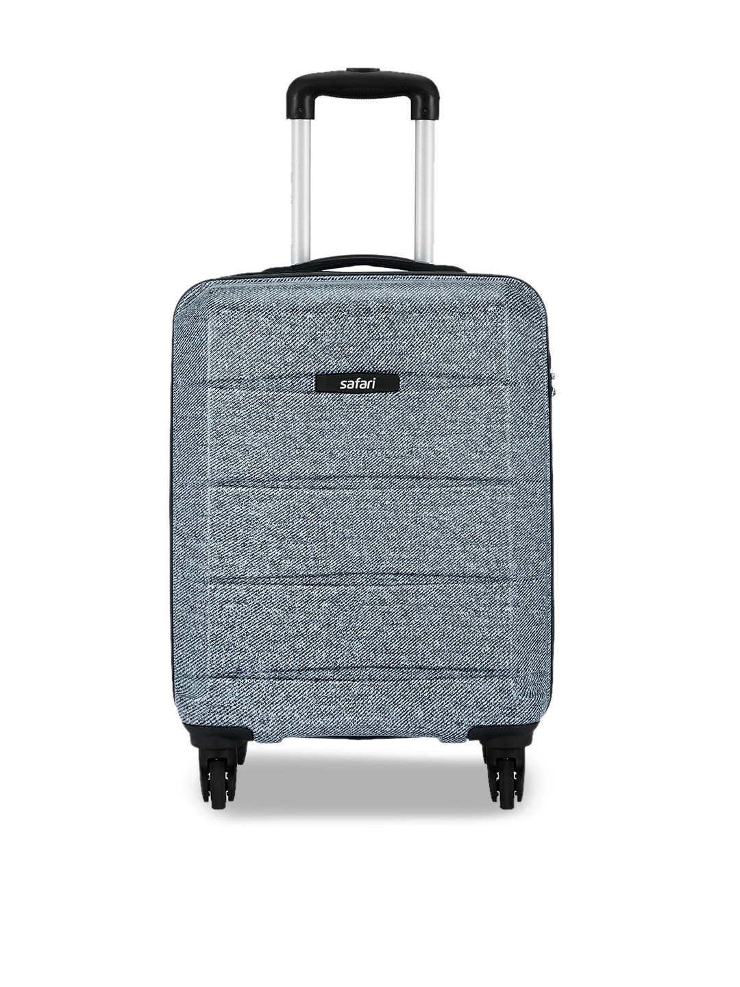 

Safari Printed Anti-Scratch Hard-Sided Cabin Trolley Suitcase, Blue