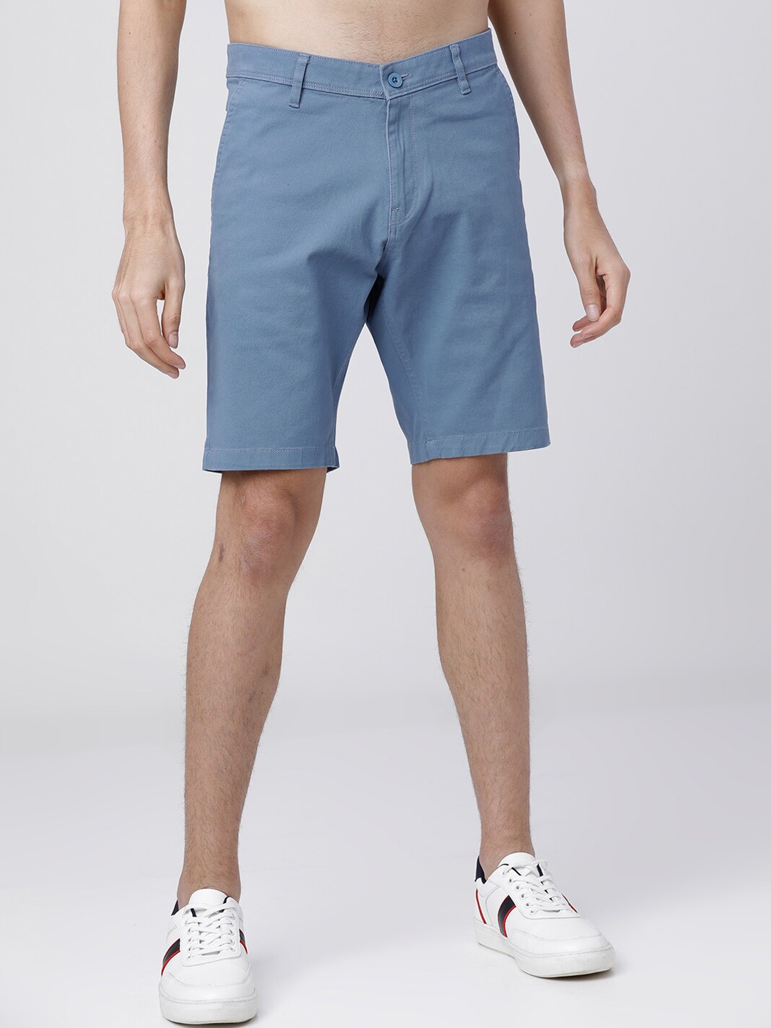 

HIGHLANDER Men Blue Solid Slim Fit Regular Shorts