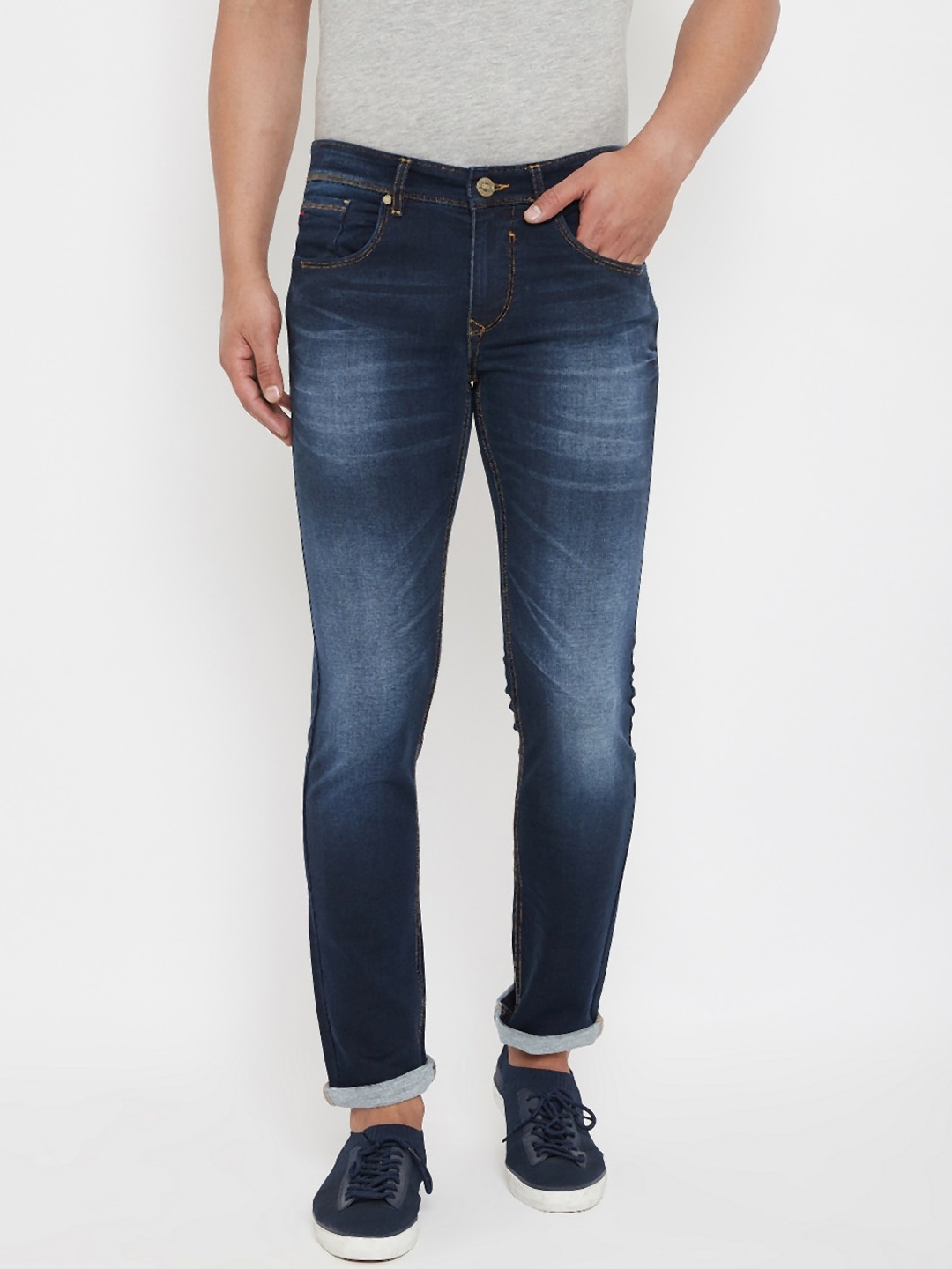 

American Archer Men Blue Slim Fit Low-Rise Clean Look Jeans