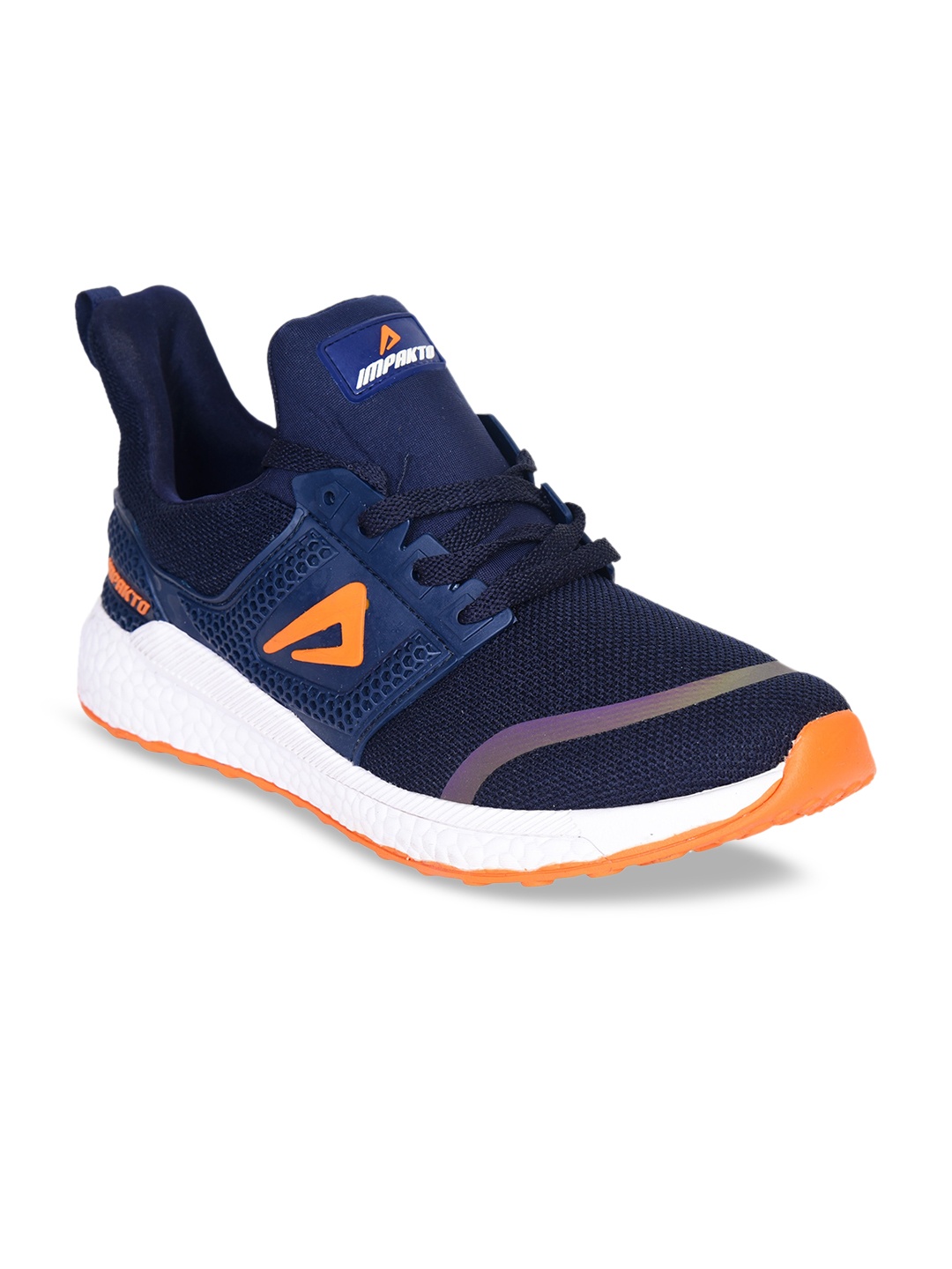 

IMPAKTO Men Blue Mesh Mid-Top Running Shoes