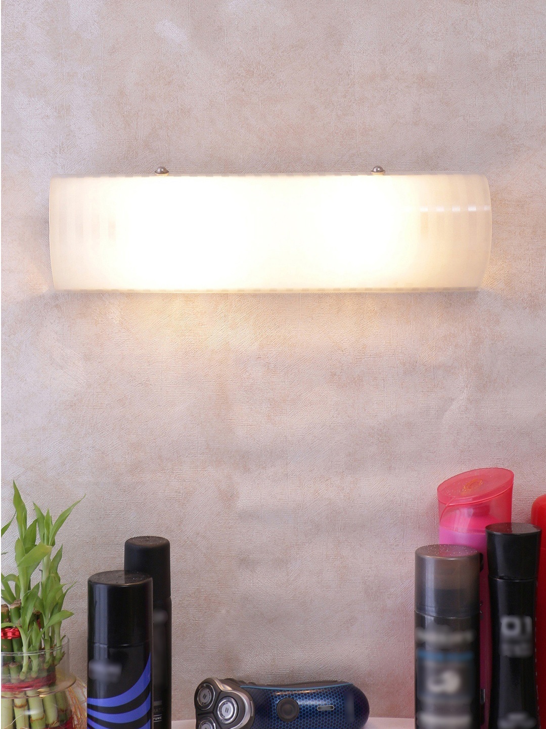 

Devansh Off White Metal & Glass Bathroom Light for Wash Basin & Mirror