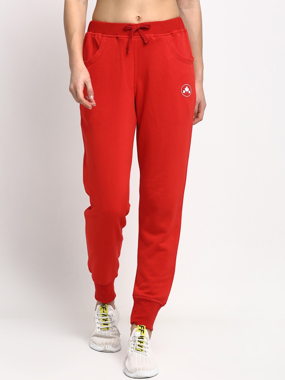 

Rute Women Red Solid Cotton Joggers