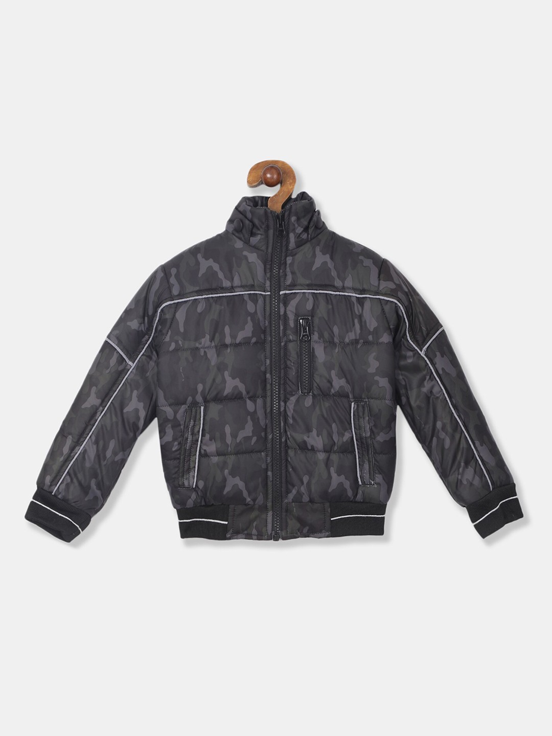 

Cherokee Boys Black & Grey Printed Bomber Jacket