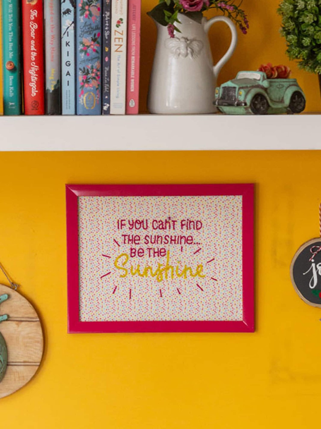 

BandBox Red Sunshine Embroidered Wall Photo Frame