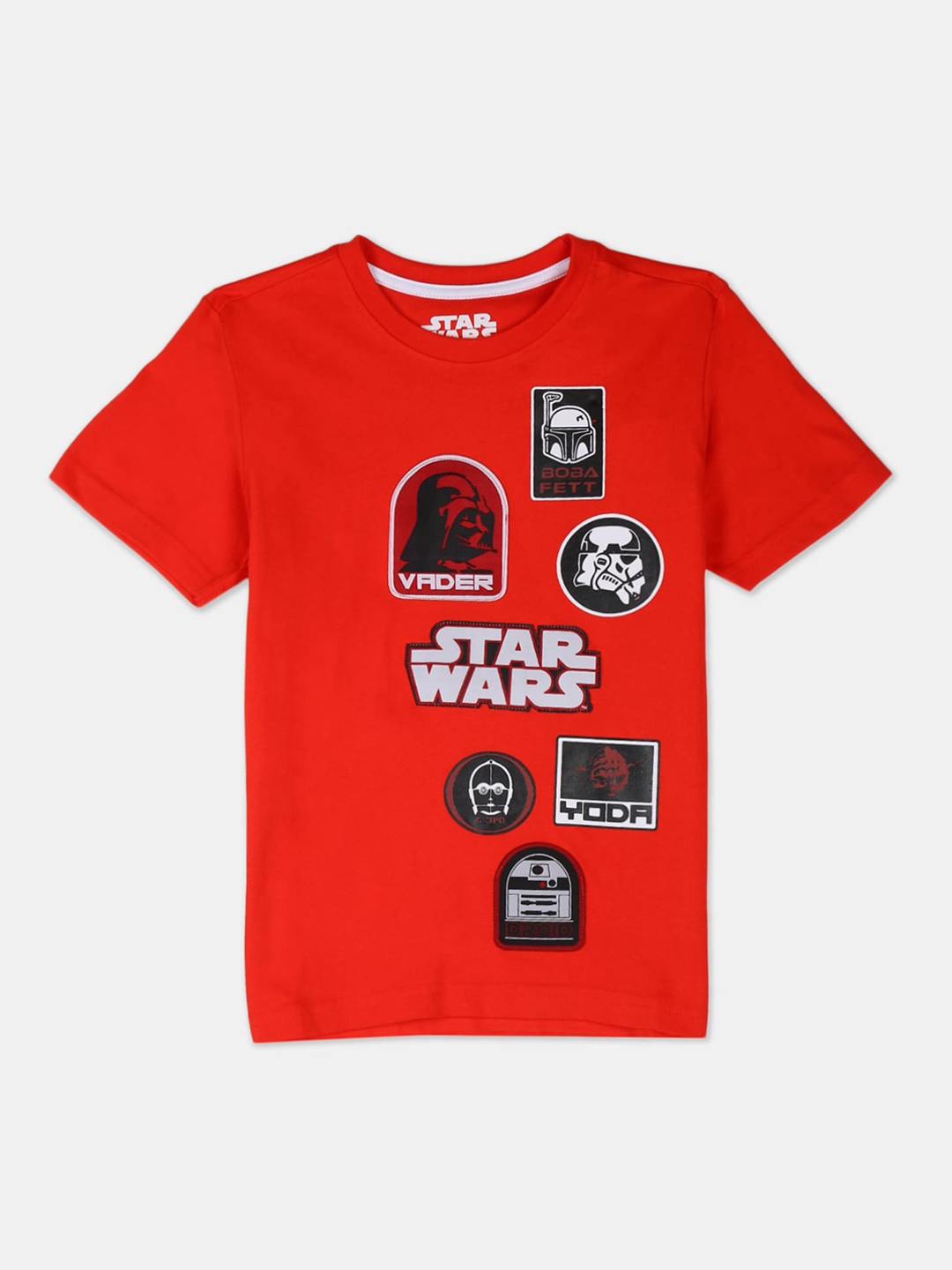 

Colt Boys Red Printed Round Neck T-shirt