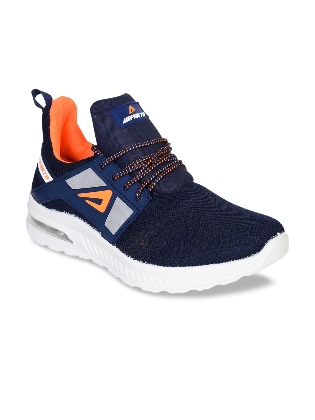 

IMPAKTO Men Navy Blue Mesh Running Shoes