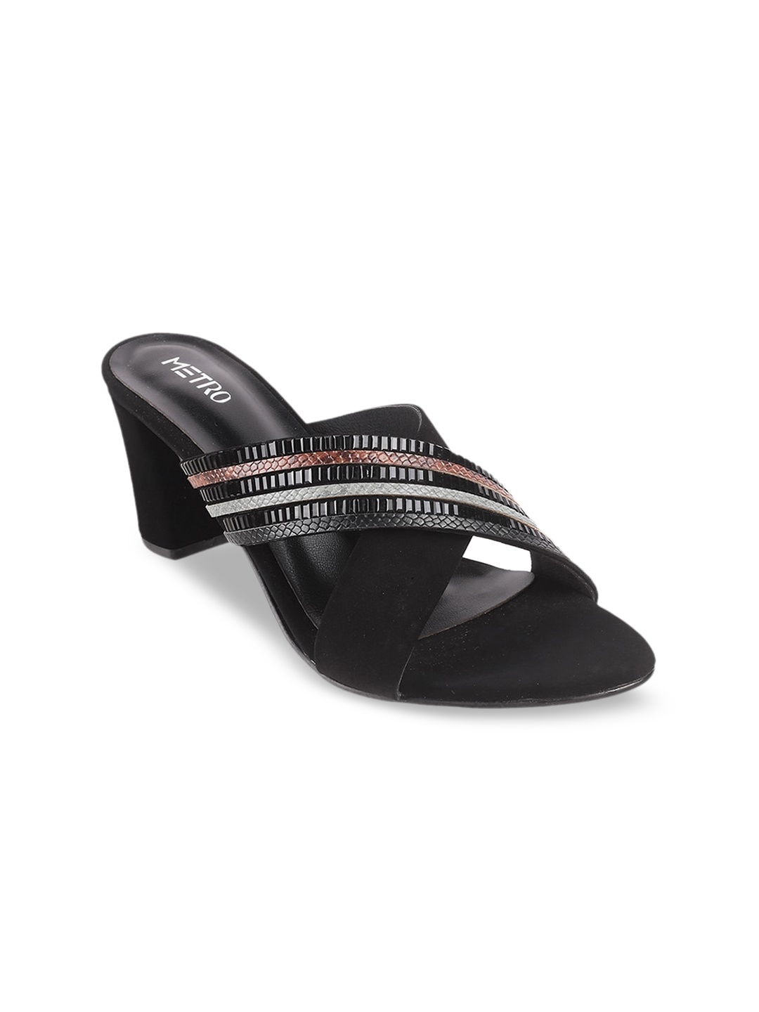 

Metro Women Black Embellished Sandals