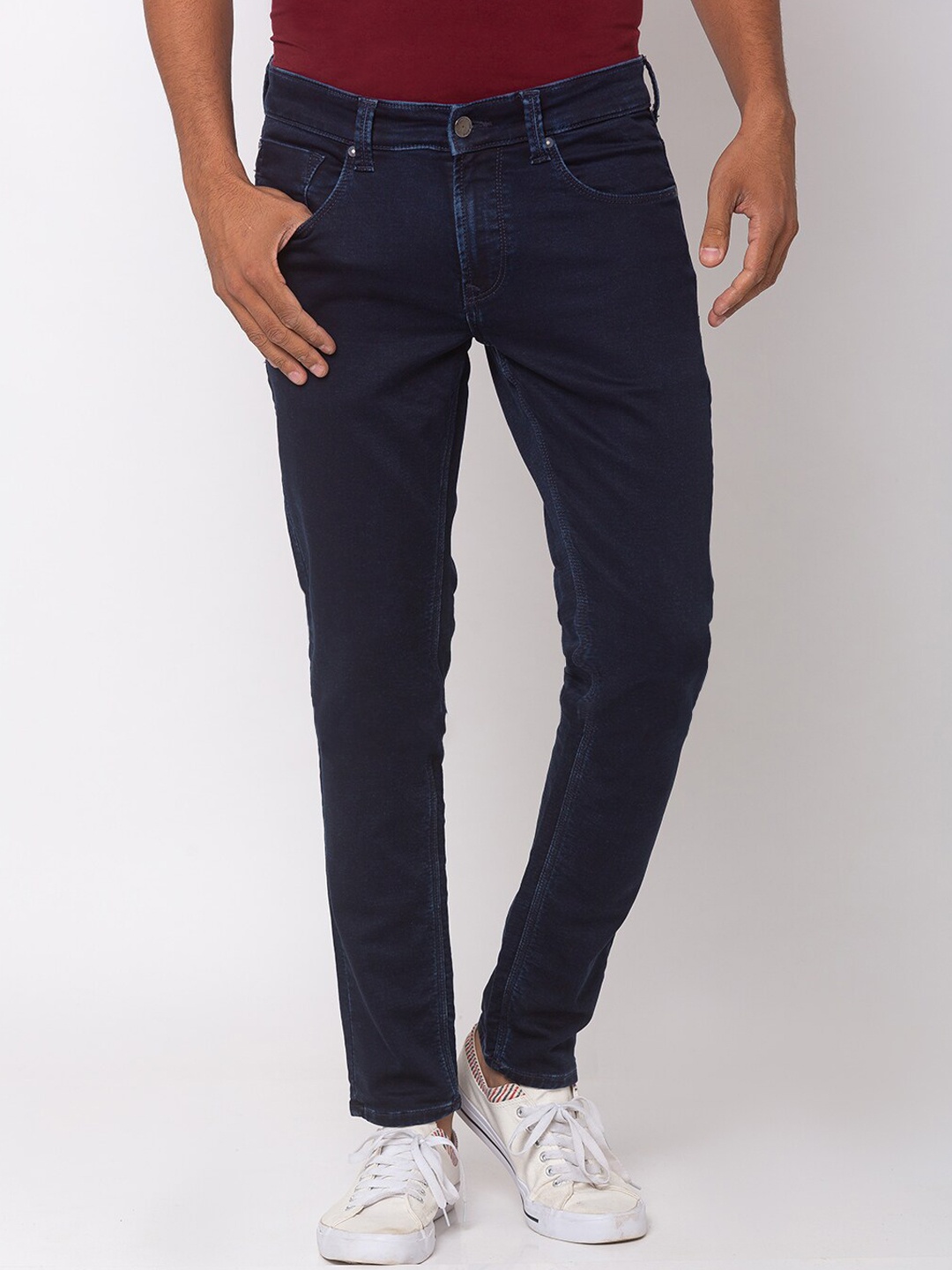 

SPYKAR Men Blue Super Skinny Fit Low-Rise Clean Look Jeans