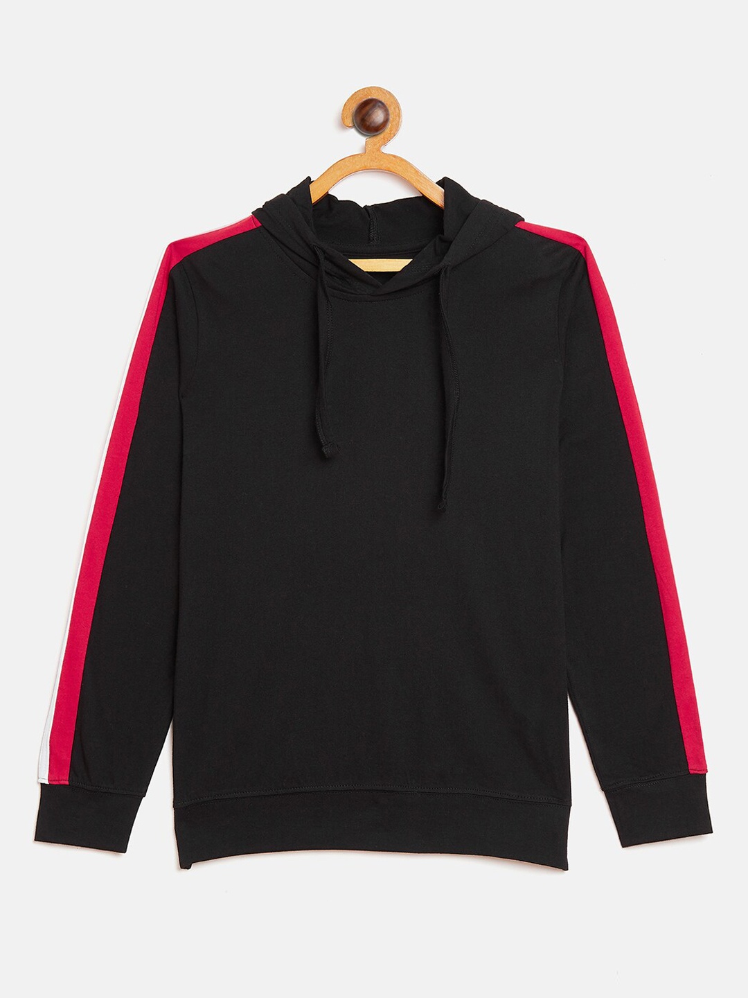 

GRITSTONES Boys Black Solid Hood T-shirt