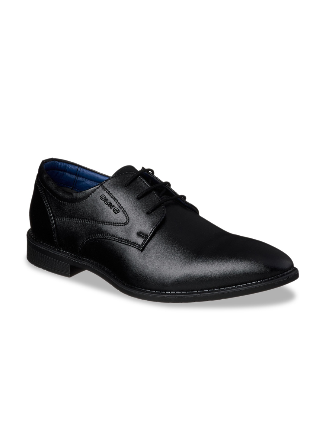 

Duke Men Black Solid Formal Derbys