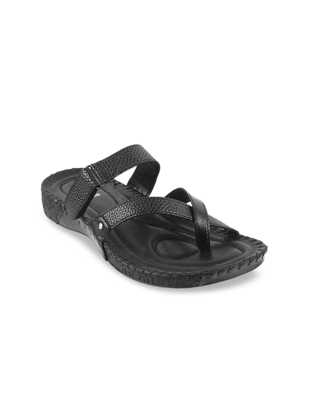 

Mochi Women Black Solid Open Toe Flats