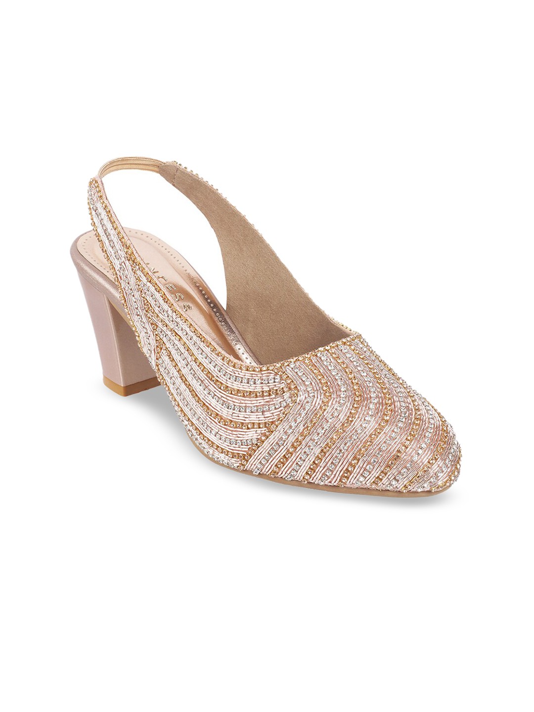 

Metro Women Beige Woven Design Pumps