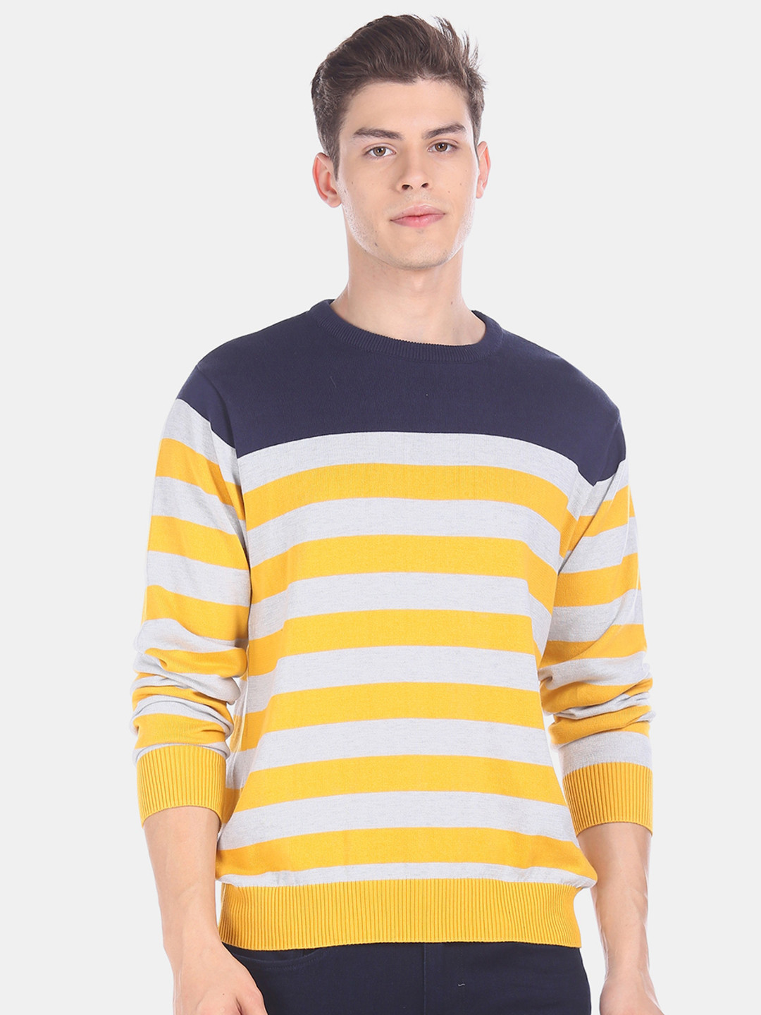 

Ruggers Men Yellow Striped