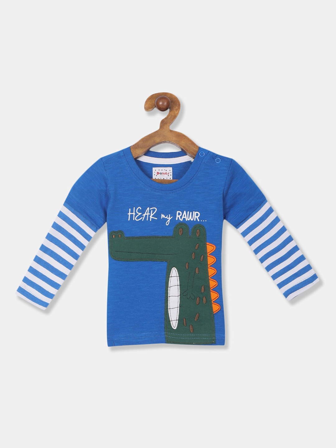 

Donuts Boys Blue Printed Round Neck T-shirt