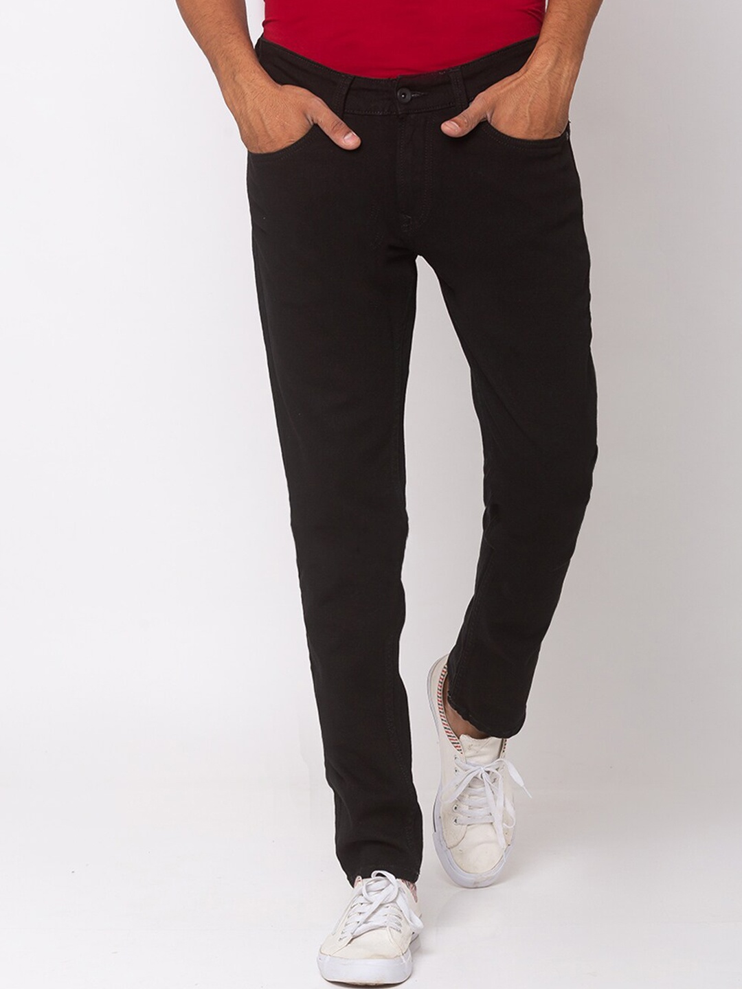 

SPYKAR Men Black Skinny Fit Low-Rise Clean Look Jeans