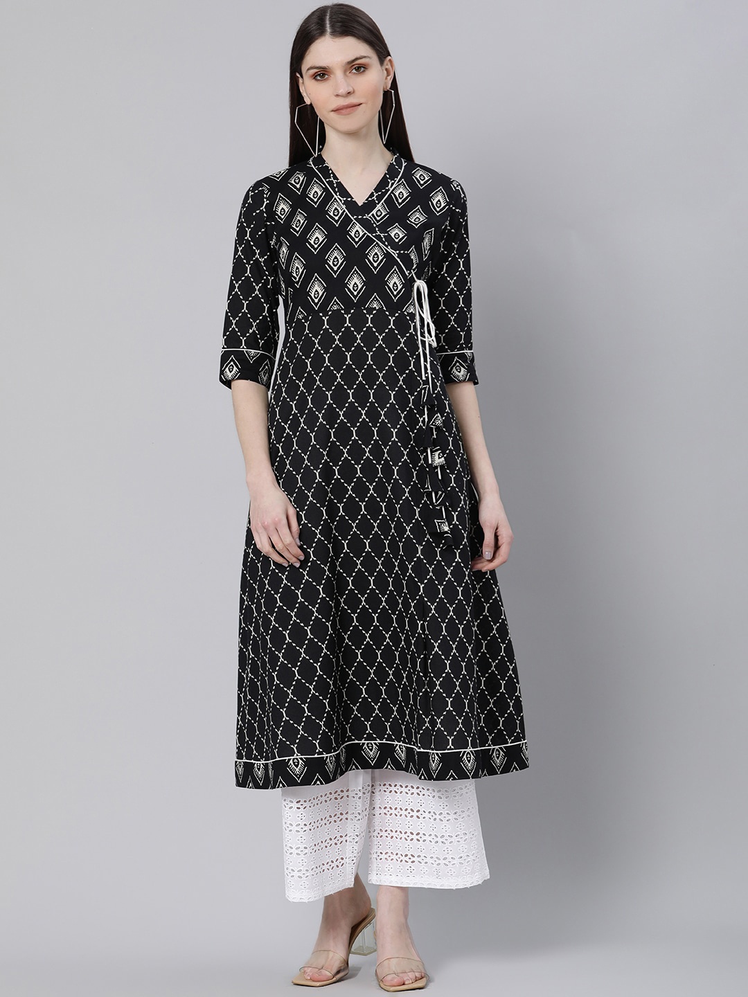 Gerua By Libas Women Black Printed Kurta