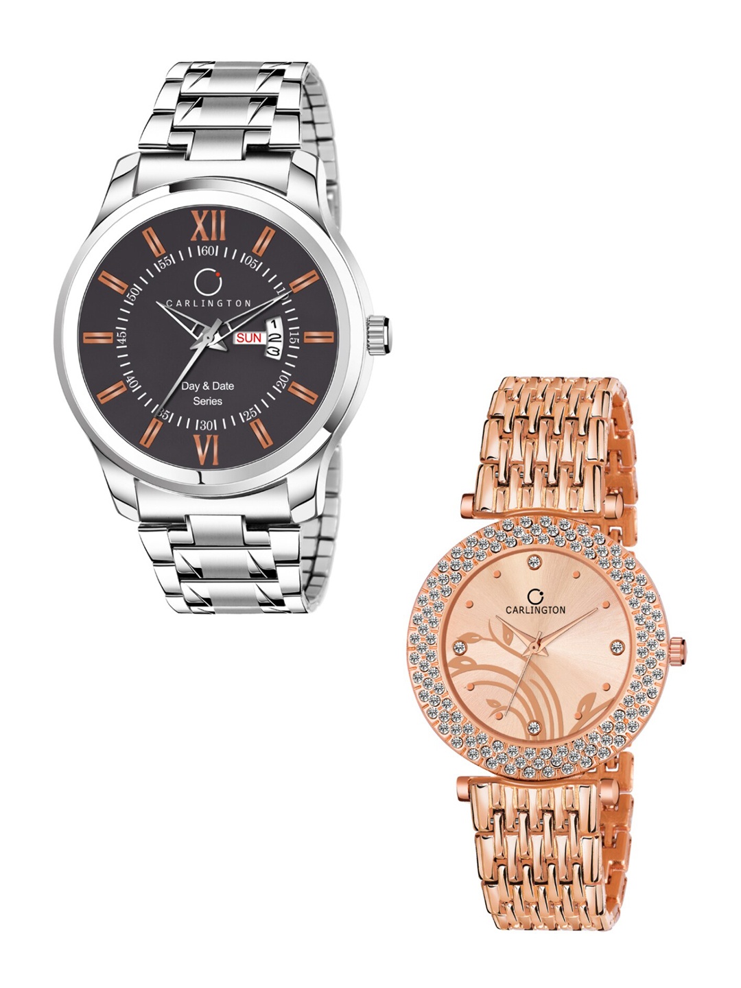 

CARLINGTON Unisex Coffee Brown Analogue Watch