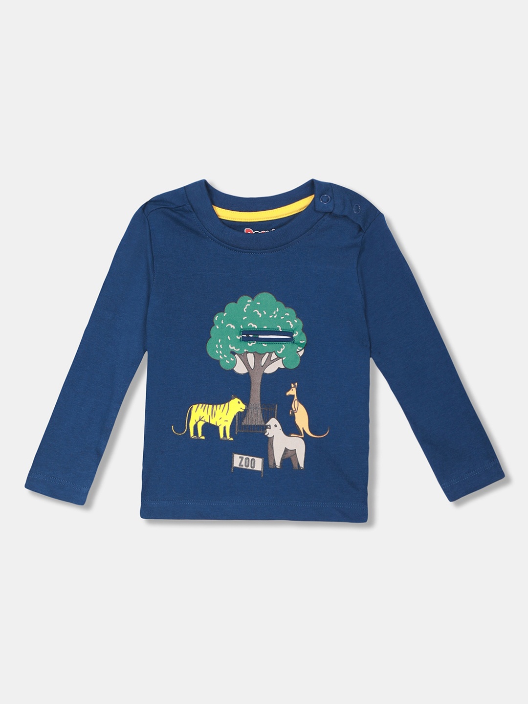 

Donuts Boys Navy Blue Printed Round Neck T-shirt
