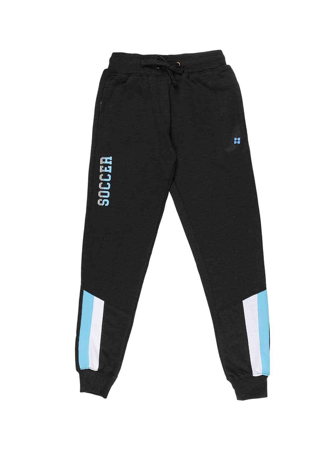 

Dollar Boys Black & White Solid Straight-Fit Joggers