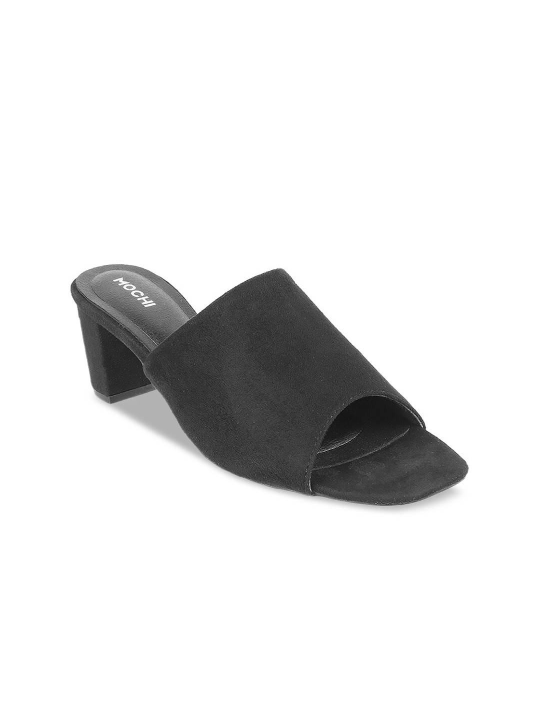 

Mochi Women Black Solid Block Heels